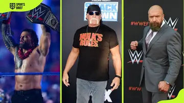 Roman Reigns, Hulk Hogan and Triple H