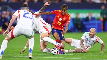 Lamine Yamal, Spain, Italy, dribble, Lionel Messi, Euro 2024, Group C.