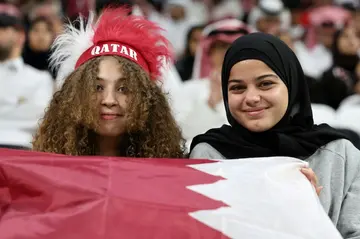 Qatar supporters at the Al-Bayt Stadium for the opening matchg of the World Cup against Ecuador