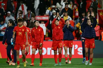 China players applaud the fans in Adelaide