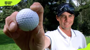 Jeff Barber holds one of the hard-to-find and buy Titleist Pro V1 balls