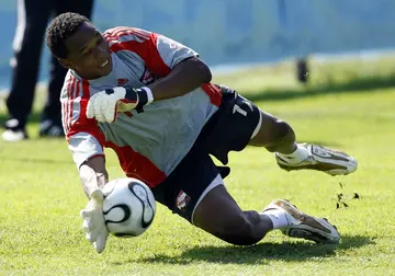 Former Trinidad goalkeeper and ESPN analyst Shaka Hislop was recovering after collapsing on air during a friendly game in California