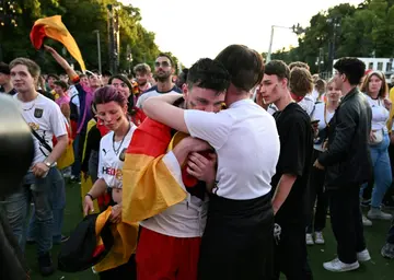 Dream over - German supporters after the hosts exited Euro 2024