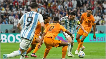 Lionel Messi, Jurrien Timber, Nathan Aké, Julian Alvarez, Argentina, Netherlands, 2022 FIFA World Cup, Qatar.