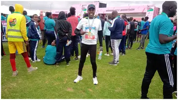 Kiplagat Chebii poses after completing the Nairobi City Marathon. Photo: Kiplagat Chebii.