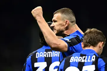 Veteran striker Edin Dzeko volleyed in the opening goal for Inter