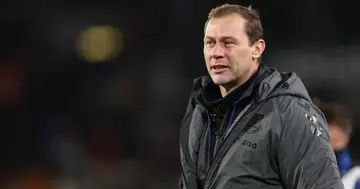 Duncan Ferguson the Assistant Manager of Everton during the Emirates FA Cup Third Round match between Hull City and Everton at MKM Stadium on January 8, 2022 in Hull, England. (Photo by Matthew Ashton - AMA/Getty Images)