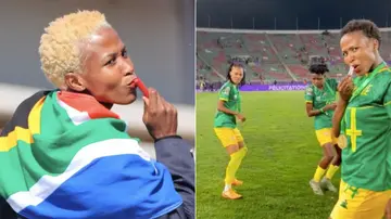 nomvula kgoale, the lipstick lady, banyana banyana, wafcon, women africa cup of nations 2022, morocco