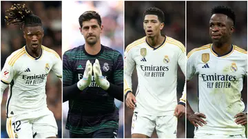 Thibaut Courtois, Eduardo Camavinga, Jude Bellingham, Vinicius Junior, Real Madrid, injury list