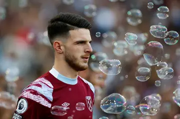 West Ham midfielder Declan Rice is unlikely to be 'blowing bubbles' next season
