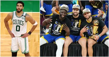 Jayson Tatum, Boston Celtics, Stephen Curry, Klay Thompson, Draymond Green, 2022 NBA Finals, Golden State Warriors