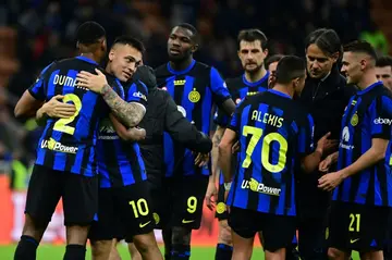 Inter Milan's players are on the brink of winning the Serie A title