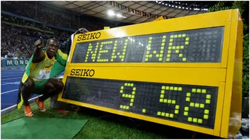 Usain Bolt. Usain Bolt's 100m world record, Jamaica, Olympics, 2009 World Athletics Champions, Asafa Powell, Jim Hines