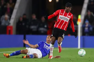 London calling: Noni Madueke (right) has joined Chelsea from PSV Eindhoven