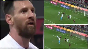 Lionel Messi, reaction, Kylian Mbappe, miss, PSG