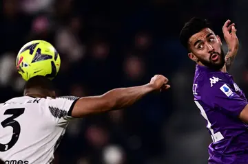 Nicolas Gonzalez, pictured here playing against Juventus, opened the scoring for Fiorentina against AC Milan