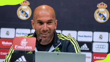 Zinedine Zidane during a press conference in 2016