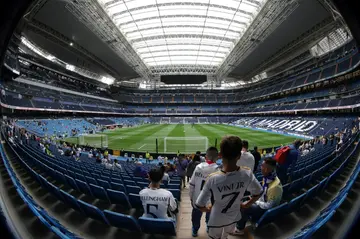 Real Madrid used the new retractable roof on their stadium for the first time in the win over Getafe