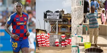 Asisat Oshoala puts smiles on people's faces, launches water project in Ikorodu