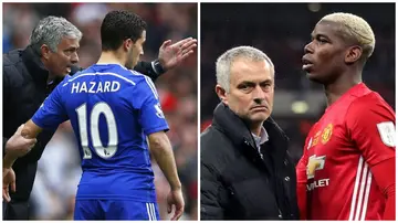 Jose Mourinho, Eden Hazard, Paul Pogba