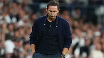 Frank Lampard looks dejected during the UEFA Champions League quarterfinal first leg match between Real Madrid and Chelsea FC at Estadio Santiago Bernabeu. Photo by Angel Martinez.