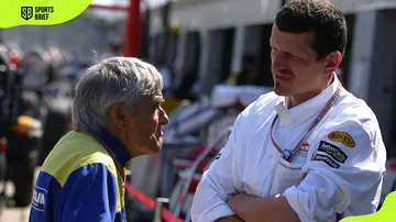 Pierre Dupasquier and Gunther Steiner in Silverstone