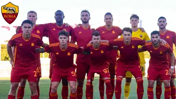 A.S. Roma captain and his teammates