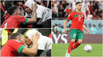 Achraf Hakimi, kiss, mother, Morocco, World Cup