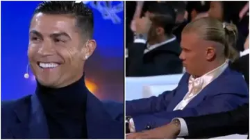 Cristiano Ronaldo was met with an ice cold reaction from Haaland