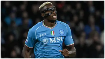 Victor Osimhen during the Serie A match between SSC Napoli and Juventus. Photo: Ivan Romano.