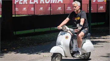 Jose Mourinho Spotted Riding Vespa Scooter Around Roma’s Training Base Ahead of New Season