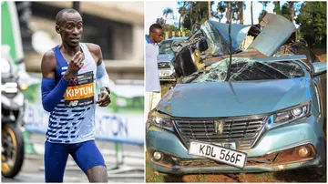 World Marathon record-holder Kelvin Kiptum perished in a car accident. road accident on the night of February. Photo: AFP.
