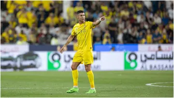 Cristiano Ronald leaves the field during the Saudi Super Cup between Al Hilal and Al Nassr. Photo by Neville Hopwood.