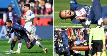 Neymar, Stretchered Off, Paris Saint Germain, Lille, Encounter, Nasty, Ankle Injury, Video, Sport, Football, Ligue 1