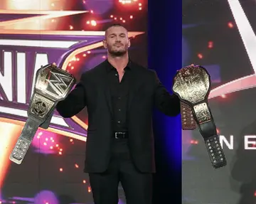 Randy Orton attends the WrestleMania 30 press conference at the Hard Rock Cafe New York