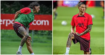 Darwin Nunez, Liverpool, Premier League, right leg, tattoo