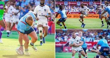 The Vodacom Bulls in action against the Hollywoodbets Sharks.