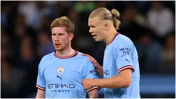 Kevin De Bruyne, Erling Haaland, Manchester City, Inter Milan, UEFA Champions League final, Ataturk Olympic Stadium, Istanbul, Turkey.