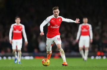 Aaron Ramsey of Arsenal during the Barclays Premier League match against Manchester City at the Emirates Stadium on December 21, 2015 in London, England