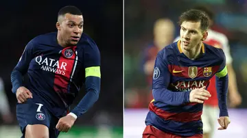 Kylian Mbappe, Lionel Messi, Paris Saint-Germain, Barcelona, UEFA Champions League