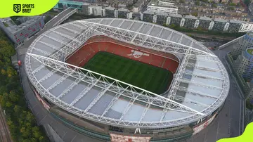 Aerial view of Emirates Stadium