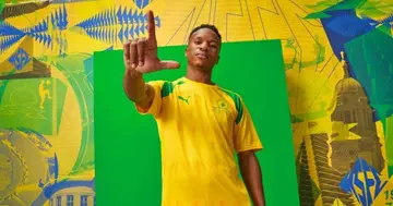 Themba Zwane salutes the Masandawana faithful.