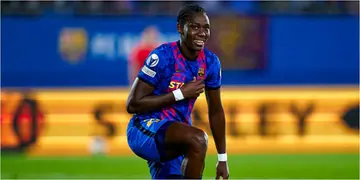 Nigerian Barcelona star scores against former club Arsenal in Champions League win,posts 5-star performance