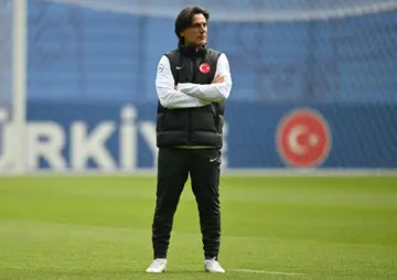 Vincenzo Montella supervises a training session as Turkey prepare to start their Euro 2024 campaign