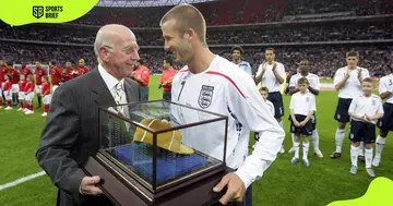 How many England caps did Bobby Charlton win?