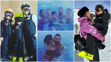 Lionel Messi, Antonella Roccuzzo, family, vacation, holiday, ski, Switzerland