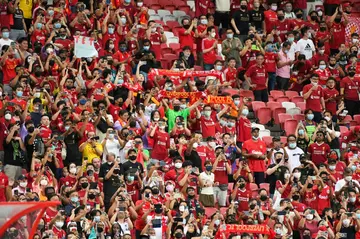 Liverpool were cheered on by the majority of the more than 50,000 fans at Singapore's National Stadium on Friday