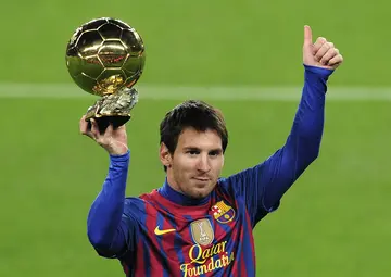 Messi Ballon d'Or wins age