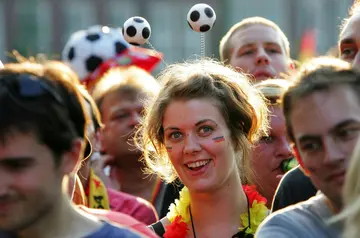 German fans in Dortmund watch the 2006 World Cup semi-final between Germany and Italy on a giant screen