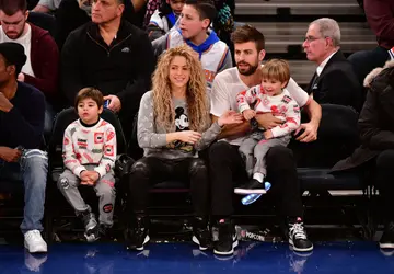 Gerard Pique, Shakira and their sons in New York City in 2017